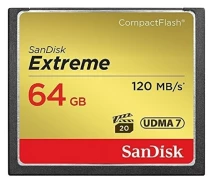 Купить - карту памяти  Карта памяти CompactFlash 64 Gb Extreme (R120, W85MB/s) (SDCFXSB-064G-G46)