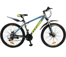 Купить - велосипед и аксессуар  Велосипед Titan Expert 26" 16" gray/green/blue (26TJA17-26-4) 2017