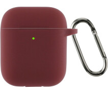 Купить - аксессуары для наушников  Чехол ArmorStandart Ultrathin Silicone Case With Hook для Apple AirPods 2 Burgundy (ARM59680)