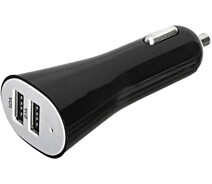 Купить - зарядное устройство для телефона и планшета  Зарядное устройство USB 12V/24V DC 2 x 5V/2100/1000mA AUTO WELLE AW06-13B черный