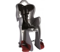 Купить - детское велосипедное кресло  Велосипедное кресло заднее Bellelli B1 Standart до 22кг, серебристое с чёрной подкладкой (SAD-25-47)