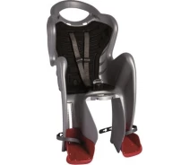 Купить - детское велосипедное кресло  Велосипедное кресло заднее Bellelli Mr Fox Сlamp (на багажник) до 22кг, серебристое с чёрной подкладкой (SAD-25-25)