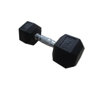 Купить - гантели  Гантель Шестигранная обрезиненная HouseFit (DD 6442-9) 9кг