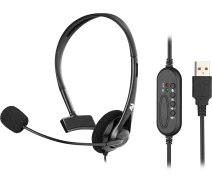 Купить - наушники  Наушники On-ear 2E CH11 USB, omni-mic, 2м,(2E-CH11MU) Black
