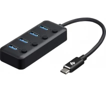Купить - кардридер  USB-хаб 2E Type-C to 4-USB3.0 25 см (2E-W1406)
