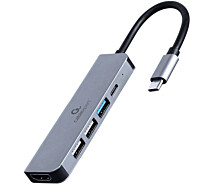 Купить - кардридер  Док-станция Cablexpert USB-C Grey (A-CM-COMBO5-03)
