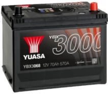 Купить - автомобильный аккумулятор  Автомобильный аккумулятор Yuasa 70 Ah/12V SMF Battery Japan (0) (YBX3068)