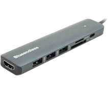 Купить - кардридер  USB-хаб Blueendless USB Type-C - HDMI, 3x USB Type-A, SD, TF, USB Type-C PD100W (CA913848)