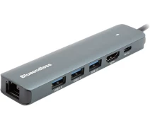 Купить - кардридер  USB-хаб Blueendless USB Type-C - HDMI, LAN, 3x USB 3.0 Type-A, USB Type-C PD100W (CA913909)