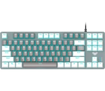Купить - клавиатуру  Клавиатура игровая AULA Mechanical F3287 White/Grey EN/UA KRGD Blue Switch (6948391240688)