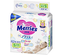 Купить - подгузник  Подгузники Merries для детей S 4-8 кг 24 шт (4901301509062)