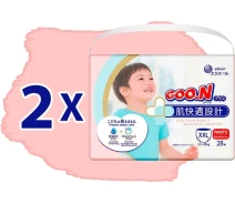 Купить - подгузник  Трусики-подгузники GOO.N Plus для детей 13-25 кг (размер ХXL, унисекс, 56 шт) (21000634-2)