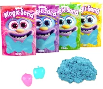 Купить - кинетический песок  Кинетический песок Strateg Magic sand в пакете 39401-3 голубой, 0,200 кг (39401-3)