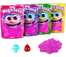 Купить - кинетический песок  Кинетический песок Strateg Magic sand в пакете 39401-4 фиолетовый, 0,200 кг (39401-4)