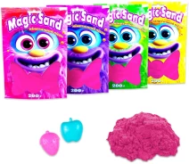 Купить - кинетический песок  Кинетический песок Strateg Magic sand в пакете 39401-8 розовый, 0,200 кг (39401-8)