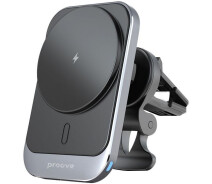 Купить - автомобильный держатель  Автодержатель Proove Square Magnetic PRO 15W (546920092) мет/серый