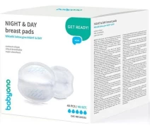 Купить - молокоотсос  Вкладки лактационные BabyOno "DAY & NIGHT" (40шт/уп.) (297/01)