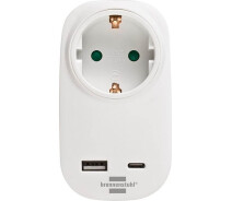 Купить - умную розетку  Розетка адаптер с USB зарядкой Brennenstuhl Power Delivery 18 Вт (1508210)