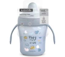 Купить - посуду для детей  Чашка с носиком Suavinex , 200 мл,+6 месяцев, "Bear Family"/голубая (402641)