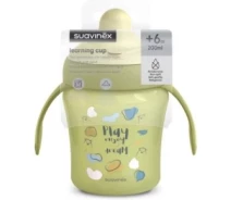 Купить - посуду для детей  Чашка с носиком Suavinex , 200 мл,+6 месяцев, "Bear Family"/зеленая (402643)