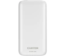 Купить - power bank  Power Bank CANYON PB-301 LED 30000 mAh PD 20W QC 3.0 (CNE-CPB301W) белый