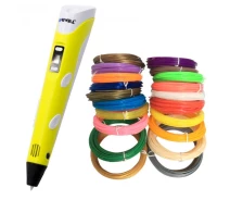 Купить - 3D-ручку  3D-ручка MYRIWELL RP-100B Yellow + 100m (20 цветов) PLA пластика