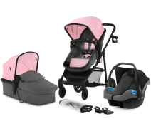 Купить - детскую коляску  Детская коляска универсальная 3 в 1 Kinderkraft Juli Pink (KKWJULIPNK3000)
