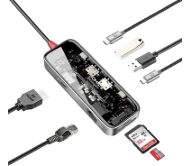 Купить - кардридер  USB Хаб на 8 портов Promate (transhub-mini)