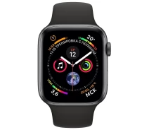 Купить - смарт-часы  Смарт-часы Apple Watch Series 4 44mm Space Grey Aluminium Case with Black Sport Band (MU6D2)