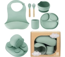 Купить - посуду для детей  Детский набор посуды MoMi AMI (цвет - green) (AKCE00045)