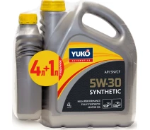 Купить - моторное масло  Масло моторное YUKO SYNTHETIC 5W-30 4л + 1л