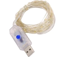 Купить - гирлянду  Гирлянда Berger 200 LED теплый 20м 8 режимов USB (2104-U-200 Warm)