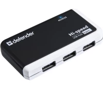 Купить - кардридер  Defender Quadro Infix USB2.0 (83504) (4 порта)	