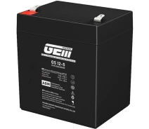 Купить - аккумулятор для ИБП и инверторов  Аккумуляторная батарея GEM Battery GS 12-5 AGM 12V 5.0A Black (GS 12-5)