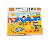 Купить - пазл  Деревянный пазл Viga Toys Времена года: лето, 24 эл. (51270)	