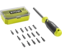 Купить - отвертку  Отвертка Ryobi RHSDM1701, битодержатель 1/4", 100мм, 16 бит, Torx, кейс (5132006050)