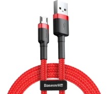 Купить - адаптер и кабель  Кабель Baseus Cafule USB Micro 1м черно-красный