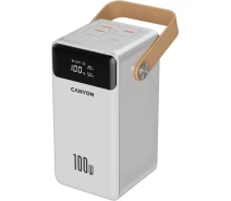 Купить - power bank  Зовн_АКБ CANYON OnPower 610 metal 60000 mAh PD 100W (CNS-CPB610W) белый