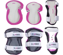 Купить - комплект защитной экипировки  Комплект защиты GLOBBER розовый 25-50кг (XS) (541-110)