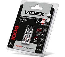 Купить - батарейку и аккумулятор  Аккумуляторы Videx HR03/AAA 1000mAh double blister/2шт