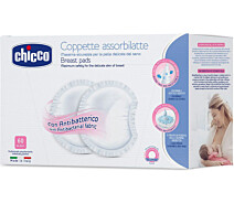 Купить - молокоотсос  Накладки для груди абсорбирующие Chicco, 60 шт. (61773)