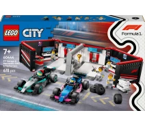 Купить - детский конструктор  Конструктор LEGO® City Гараж F1 и автомобили Mercedes-AMG и Alpine (60444)