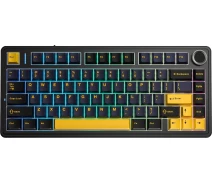 Купить - клавиатуру  Клавиатура беспроводная AULA F75 Gasket, Greywood V3 Switch, Hot-Swap, PBT, Wireless 2.4Ghz/BT, Black (6948391208626)