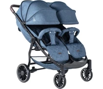 Купить - детскую коляску  Детская коляска прогулочная для двойни Bubago Model Q Duo Blue (BGQD)