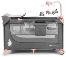 Купить - детский манеж  Кроватка-манеж с пеленатором Kinderkraft Joy Pink (KKLJOYPNK000AC)