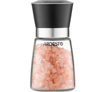Купить - мельницу для специй  Мельница для соли и перца Ardesto Gemini, 180мл, стекло, пластик, прозрачный, черный (AR2101BL)