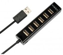 Купить - кардридер  Концентратор Vinga USB2.0 to 7*USB2.0 HUB (VHA2A7)