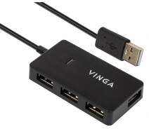Купить - кардридер  Концентратор Vinga USB2.0 to 4*USB2.0 HUB (VHA2A4)