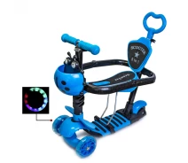 Купить - самоката  Самокат Scooter Божья коровка 5 в 1 Blue с бортиком и родительской ручкой