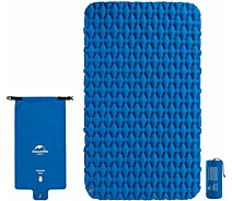 Купить - туристический коврик  Коврик надувной Naturehike FC-11 NH19Z055-P, 65мм, голубой (6927595735428)